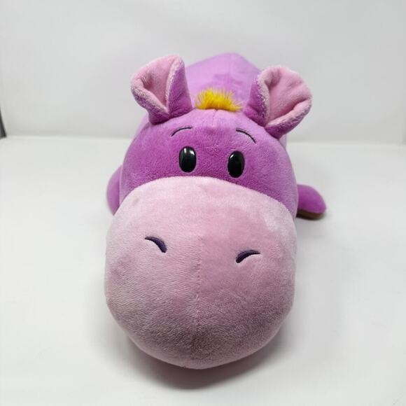2015 Flip A Zoo Geo Giraffe Ava Hippo 2 in 1 Reversible Purple Brown 19" Plush - Picture 8 of 12